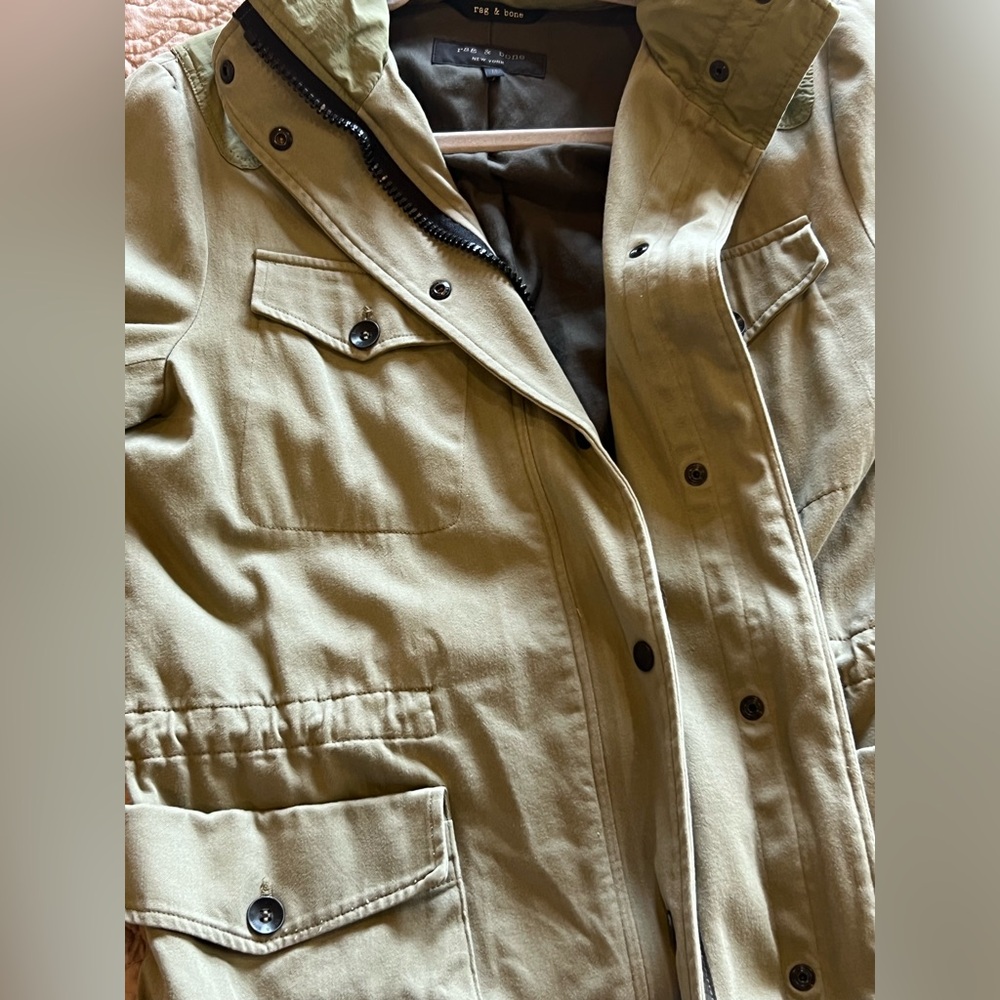 Rag & Bone Khaki Green Women’s Utility Jacket Medium - Picture 9 of 10